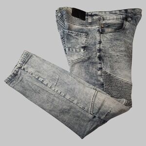 Marc Ecko Men's Cut & Sew Blue Denim Straight‎ Fit Jeans Size 36 Y2K